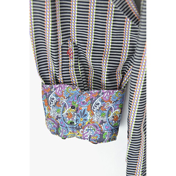 Robert Graham Shirt Men's XL Long Sleeve Classic Fit Casual Striped - Picture 11 of 12